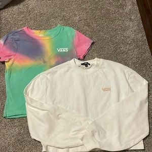 2 Vans small shirts